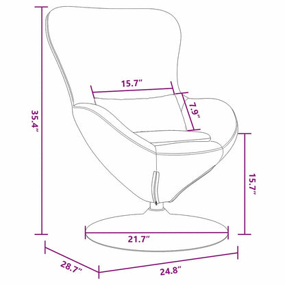 Egg Chair Dark grey 63 x 73 x 90 cm Fabric