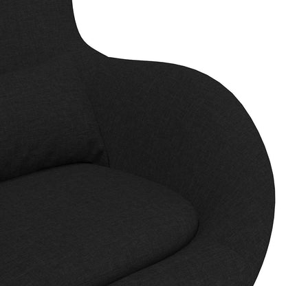 Egg Chair Black 63 x 73 x 90 cm Fabric