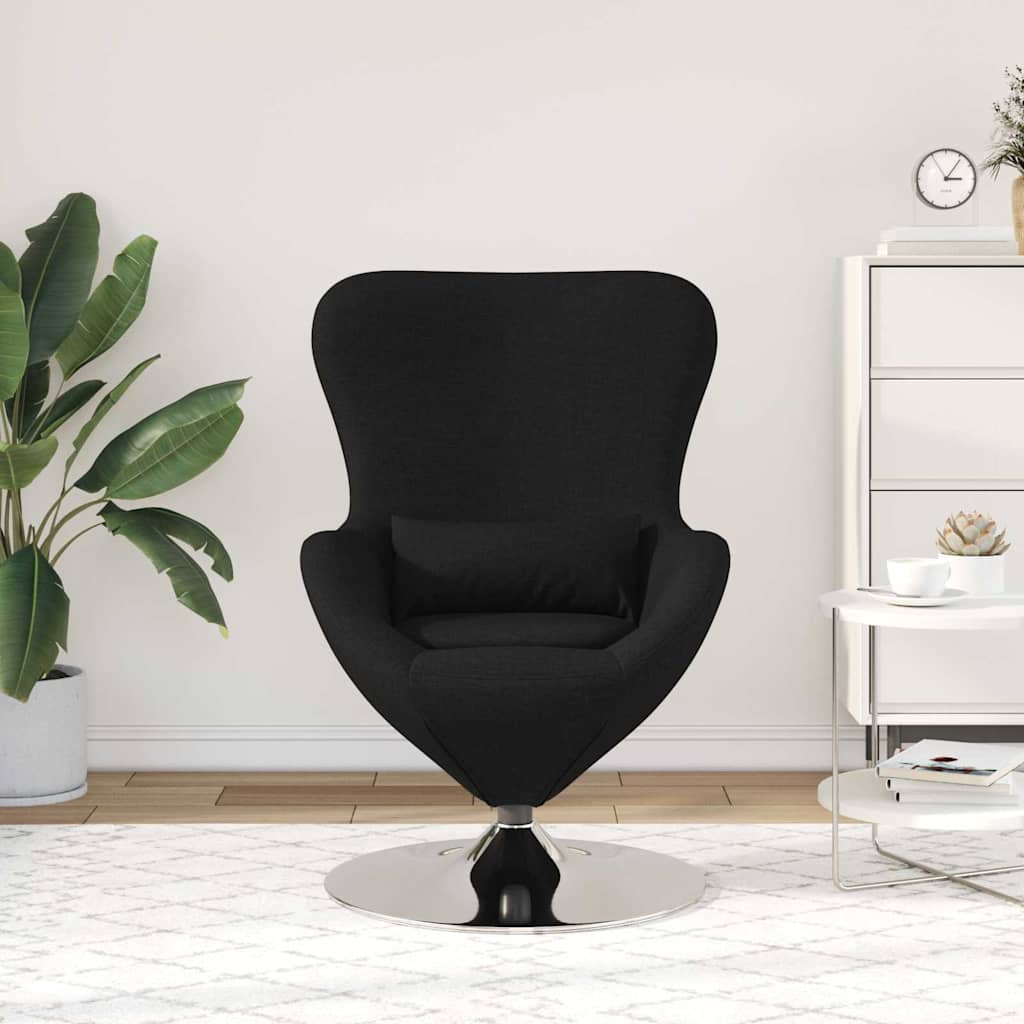 Egg Chair Black 63 x 73 x 90 cm Fabric