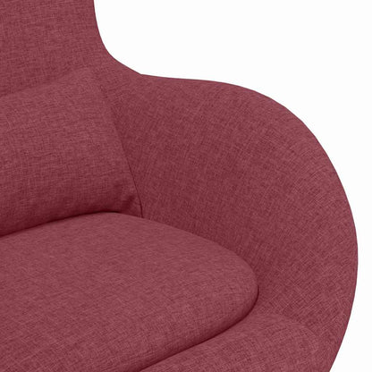 Egg Chair Wine red 63 x 73 x 90 cm Fabric