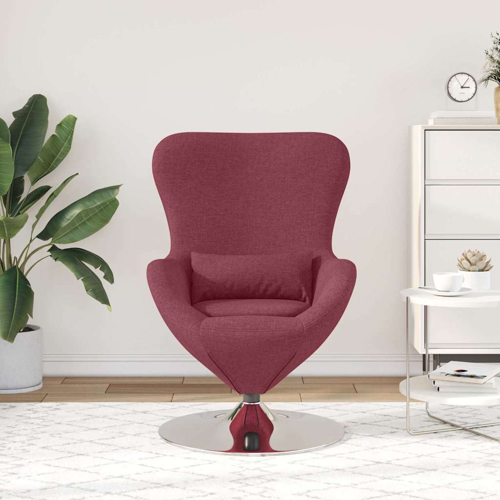 Egg Chair Wine red 63 x 73 x 90 cm Fabric