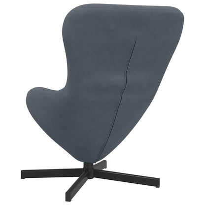 Egg Chair Dark Grey 63 x 73 x 90 cm Velvet