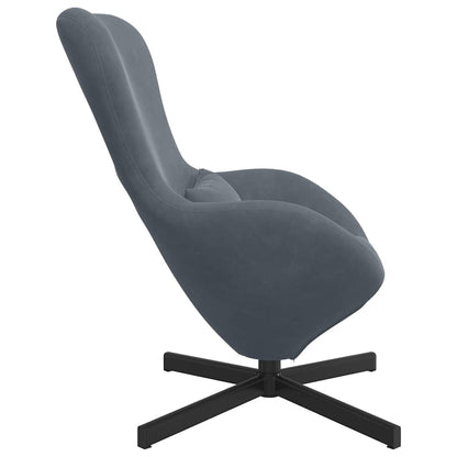 Egg Chair Dark Grey 63 x 73 x 90 cm Velvet