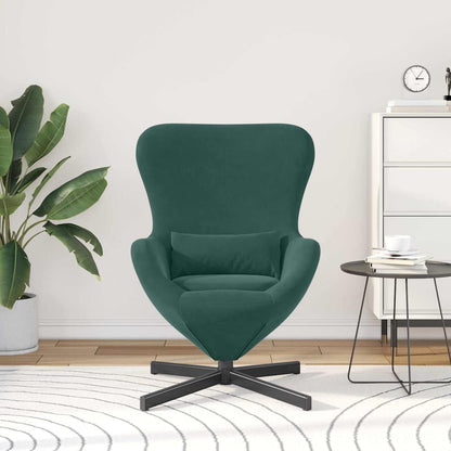 Egg Chair Dark green 63 x 73 x 90 cm Velvet