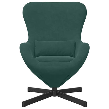 Egg Chair Dark green 63 x 73 x 90 cm Velvet
