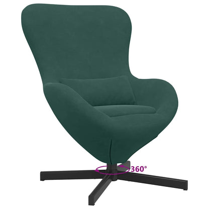 Egg Chair Dark green 63 x 73 x 90 cm Velvet