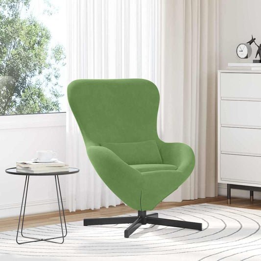 Egg Chair Light Green 63 x 73 x 90 cm Velvet
