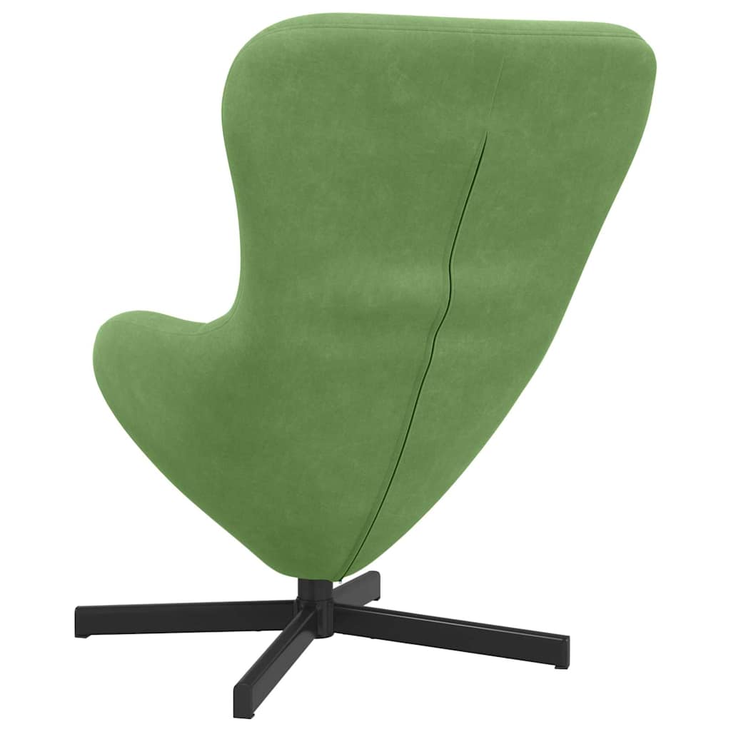 Egg Chair Light Green 63 x 73 x 90 cm Velvet