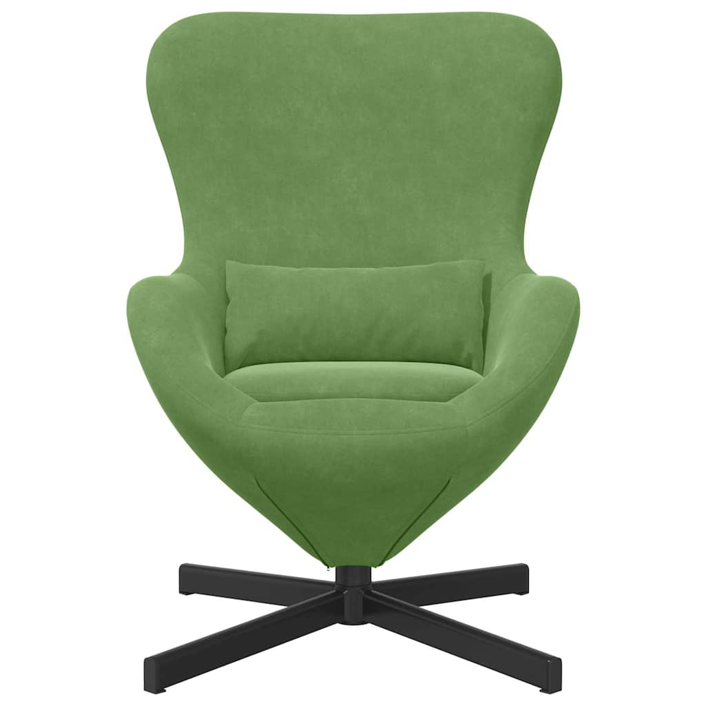 Egg Chair Light Green 63 x 73 x 90 cm Velvet