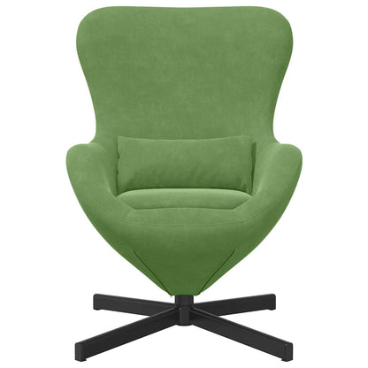 Egg Chair Light Green 63 x 73 x 90 cm Velvet