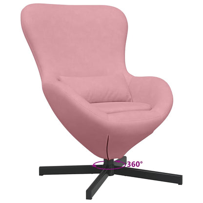 Egg Chair Pink 63 x 73 x 90 cm Velvet