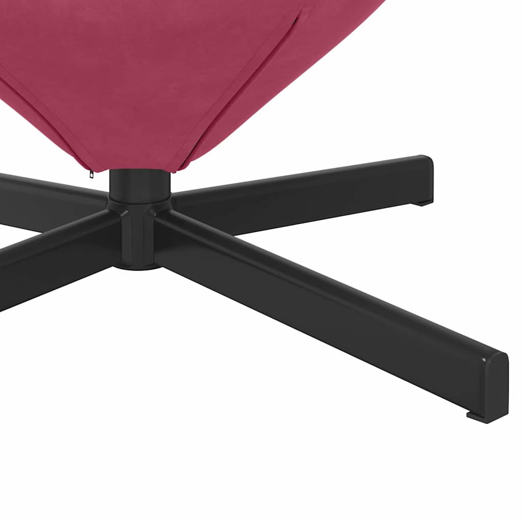 Egg Chair Wine red 63 x 73 x 90 cm Velvet