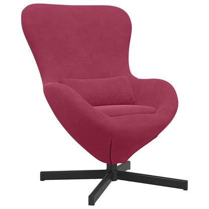 Egg Chair Wine red 63 x 73 x 90 cm Velvet