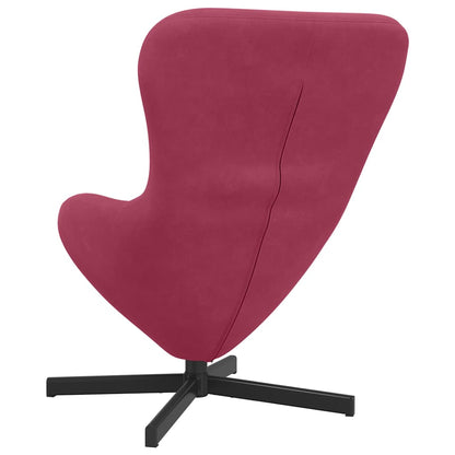 Egg Chair Wine red 63 x 73 x 90 cm Velvet
