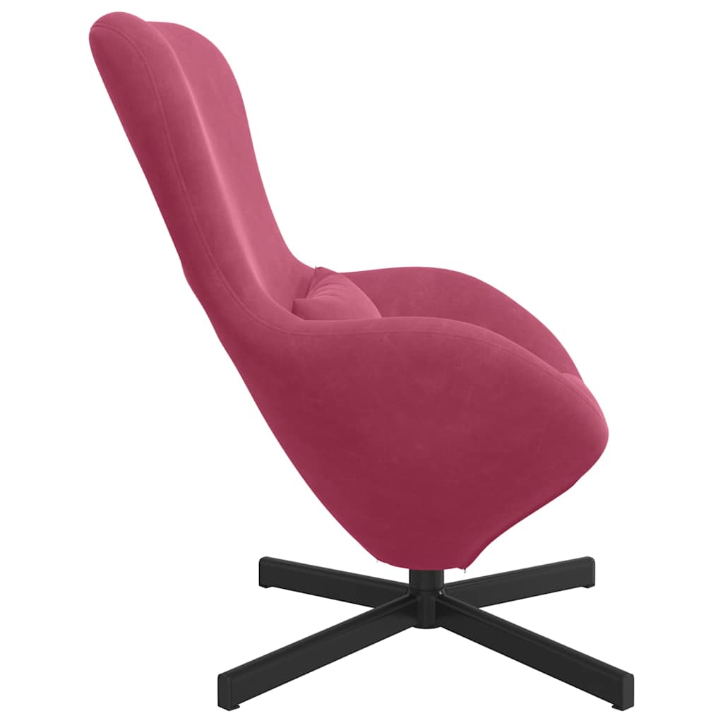 Egg Chair Wine red 63 x 73 x 90 cm Velvet