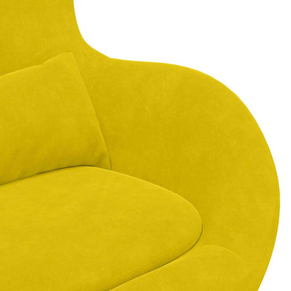 Egg Chair Yellow 63 x 73 x 90 cm Velvet