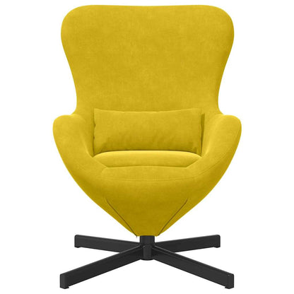 Egg Chair Yellow 63 x 73 x 90 cm Velvet