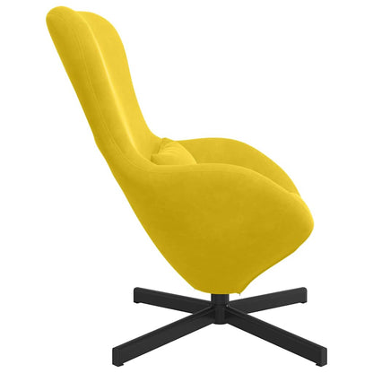 Egg Chair Yellow 63 x 73 x 90 cm Velvet