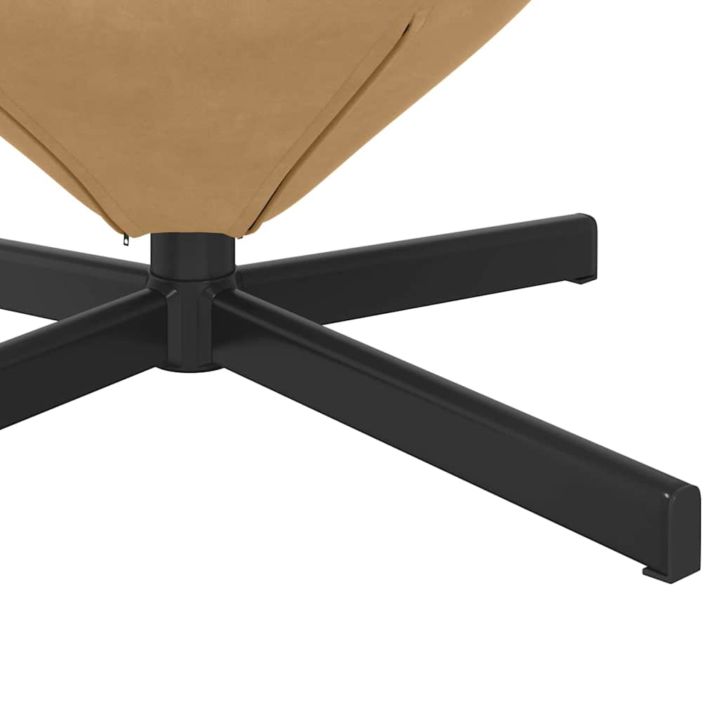 Egg Chair Brown 63 x 73 x 90 cm Velvet