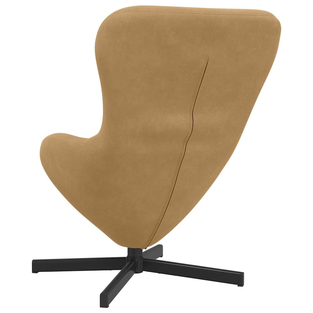 Egg Chair Brown 63 x 73 x 90 cm Velvet