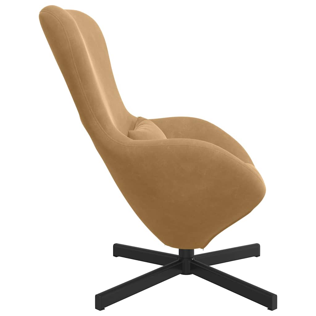Egg Chair Brown 63 x 73 x 90 cm Velvet
