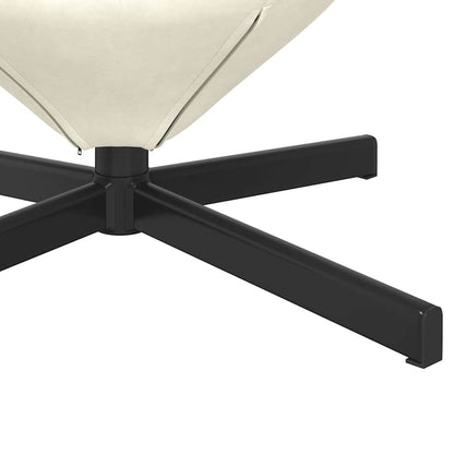 Egg Chair Cream 63 x 73 x 90 cm Velvet