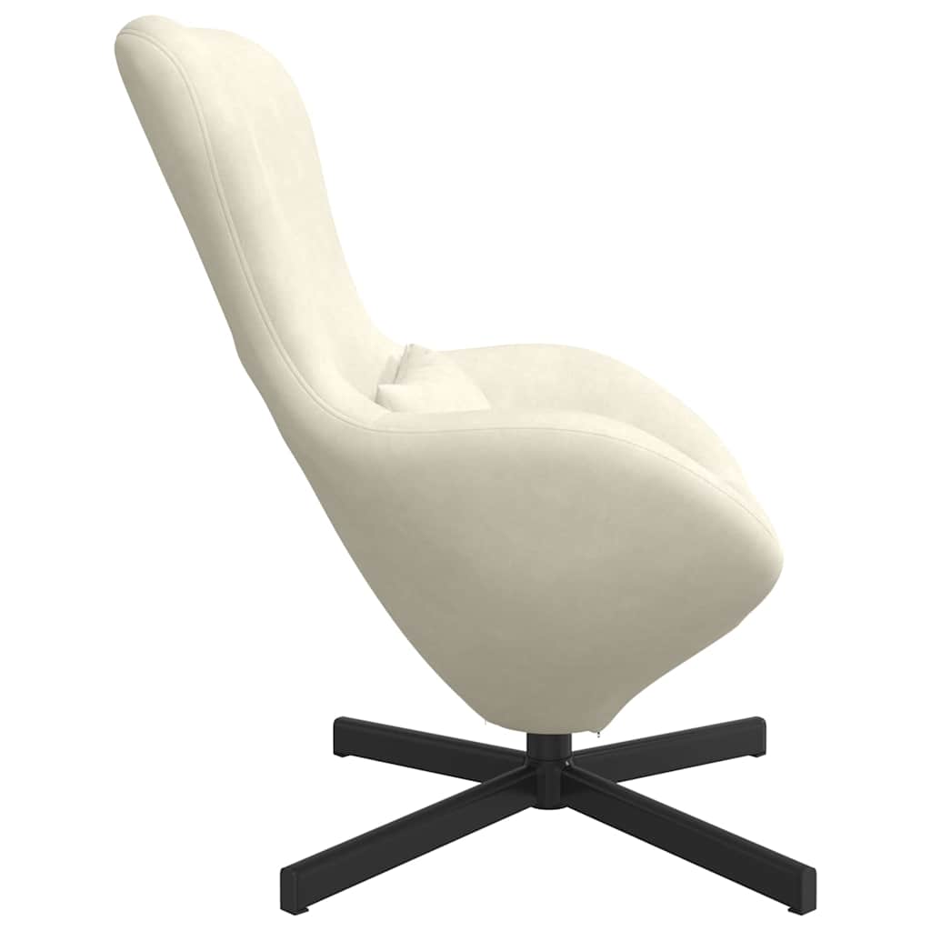 Egg Chair Cream 63 x 73 x 90 cm Velvet