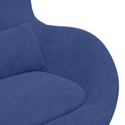 Egg Chair Police blue 63 x 73 x 90 cm Velvet