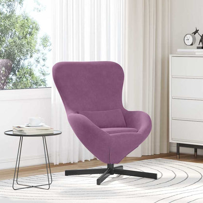 Egg Chair Purple 63 x 73 x 90 cm Velvet