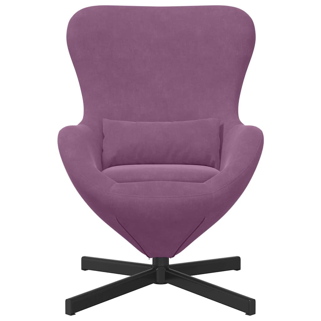 Egg Chair Purple 63 x 73 x 90 cm Velvet