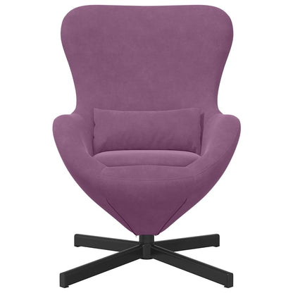 Egg Chair Purple 63 x 73 x 90 cm Velvet