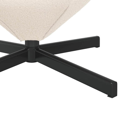 Egg Chair Cream 63 x 73 x 90 cm Curly Wool-like Fabric