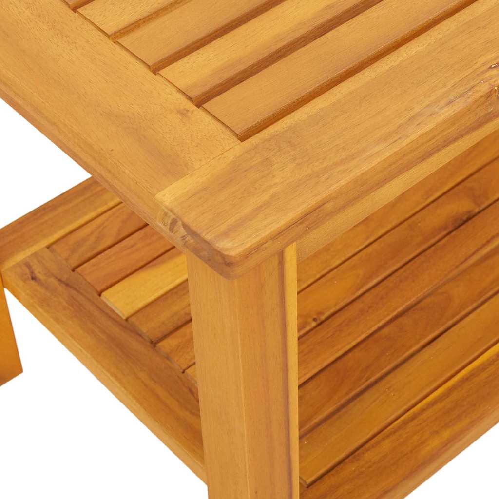 Side Table Oil Natural 70 x 40 x 45 cm Solid Acacia Wood