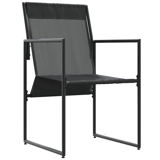 Chair 4 pcs Black and Anthracite Textilene
