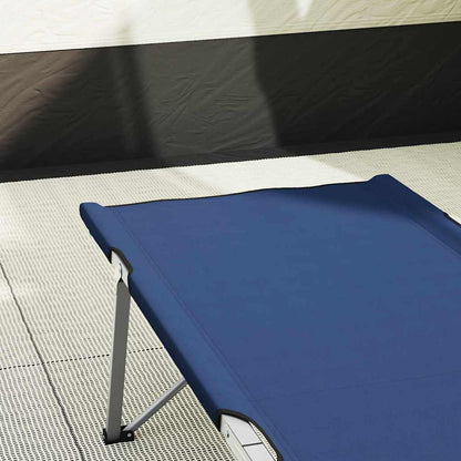 Folding Camping Bed Blue 194 x 62.5 x 42.5 cm Oxford and Steel