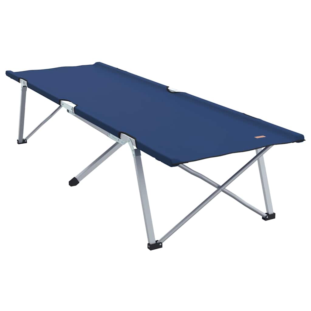 Folding Camping Bed Blue 194 x 62.5 x 42.5 cm Oxford and Steel