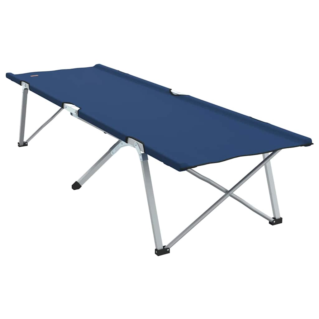 Folding Camping Bed Blue 194 x 62.5 x 42.5 cm Oxford and Steel
