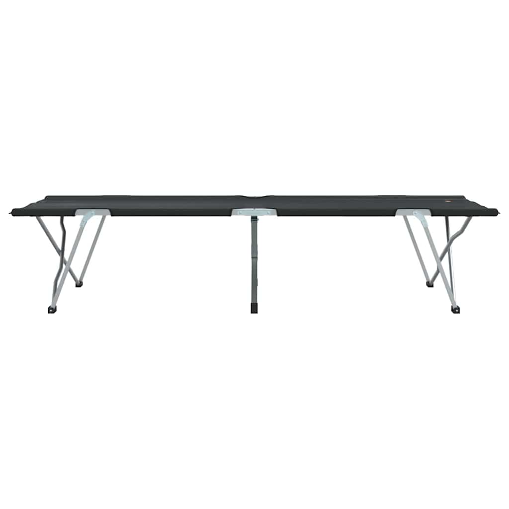 Folding Camping Bed Black 194 x 62.5 x 42.5 cm Oxford and Steel