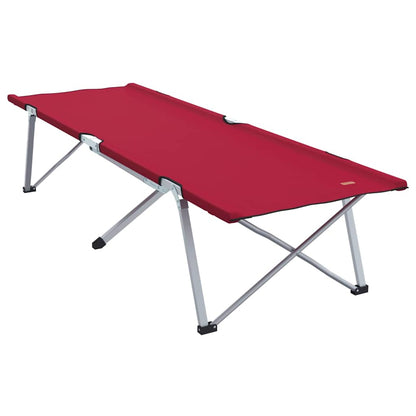 Folding Camping Bed Red 194 x 62.5 x 42.5 cm Oxford and Steel