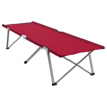 Folding Camping Bed Red 194 x 62.5 x 42.5 cm Oxford and Steel