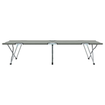 Folding Camping Bed Grey 194 x 62.5 x 42.5 cm Oxford and Steel