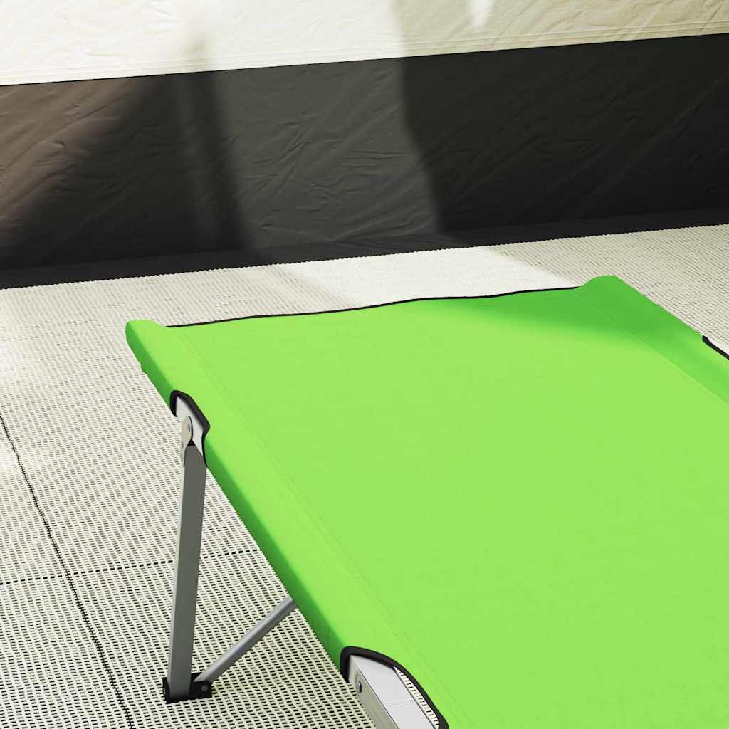 Folding Camping Bed Green 194 x 62.5 x 42.5 cm Oxford and Steel