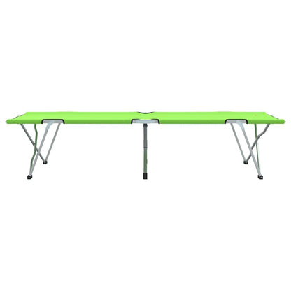 Folding Camping Bed Green 194 x 62.5 x 42.5 cm Oxford and Steel