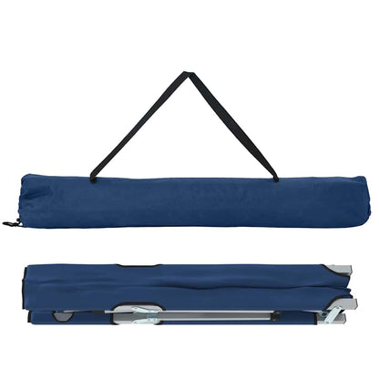 Folding Camping Bed Folding 2 pcs Blue 194 x 62.5 x 42.5 cm