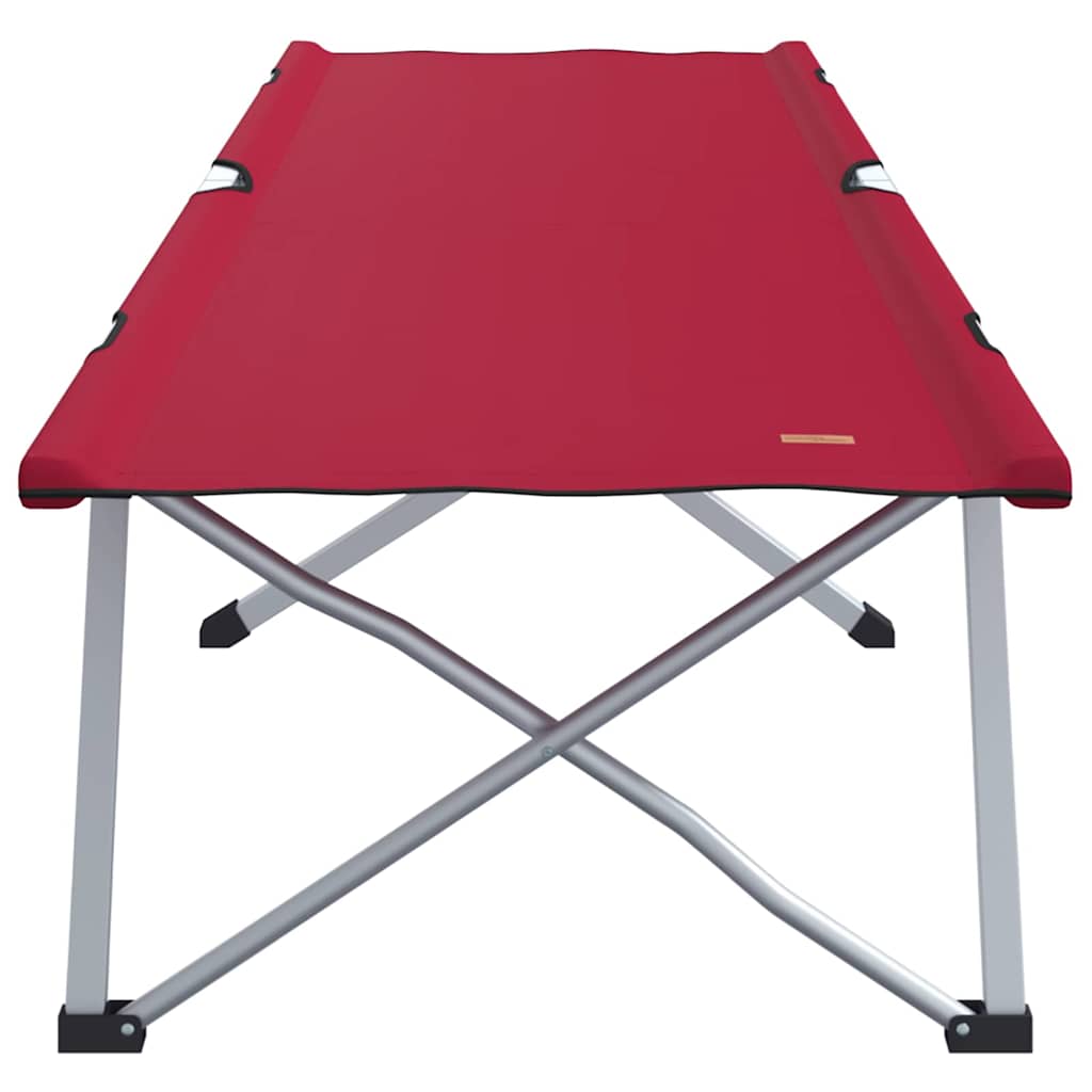 Folding Camping Bed Folding 2 pcs Red 194 x 62.5 x 42.5 cm