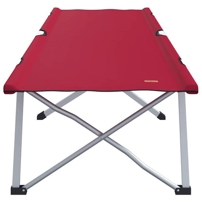Folding Camping Bed Folding 2 pcs Red 194 x 62.5 x 42.5 cm