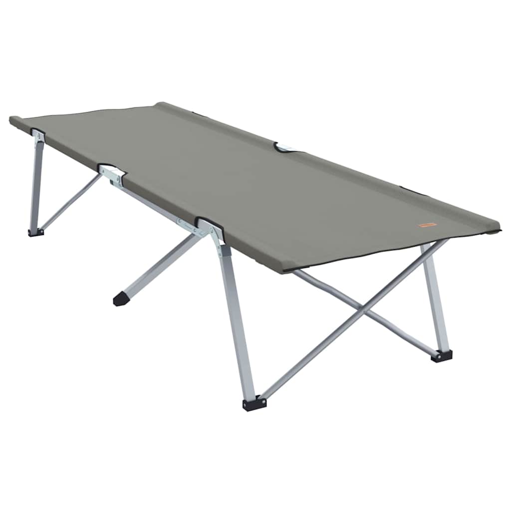Folding Camping Bed Folding 2 pcs Grey 194 x 62.5 x 42.5 cm
