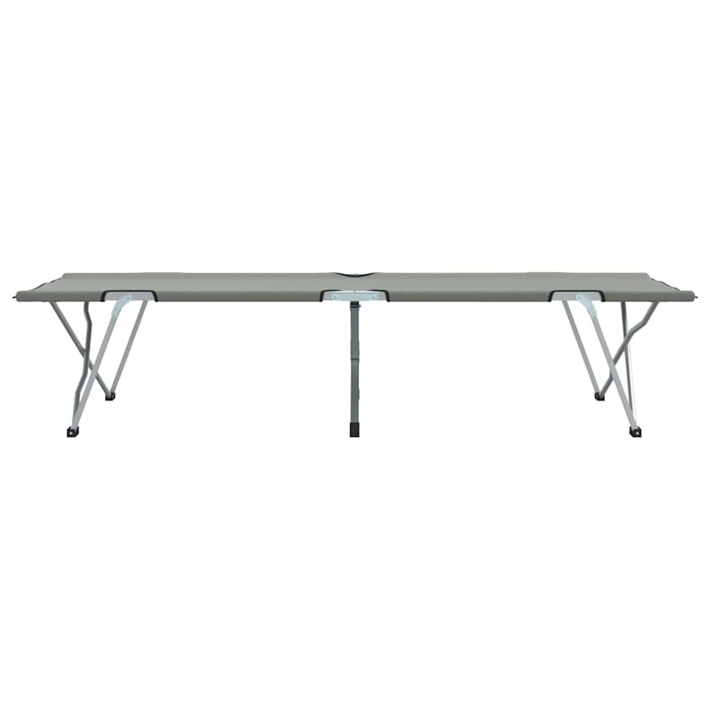 Folding Camping Bed Folding 2 pcs Grey 194 x 62.5 x 42.5 cm