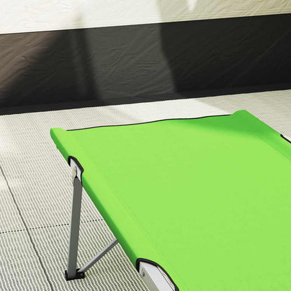 Folding Camping Bed Folding 2 pcs Green 194 x 62.5 x 42.5 cm