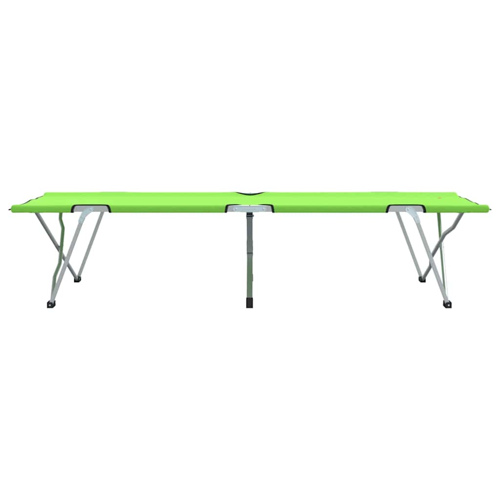 Folding Camping Bed Folding 2 pcs Green 194 x 62.5 x 42.5 cm